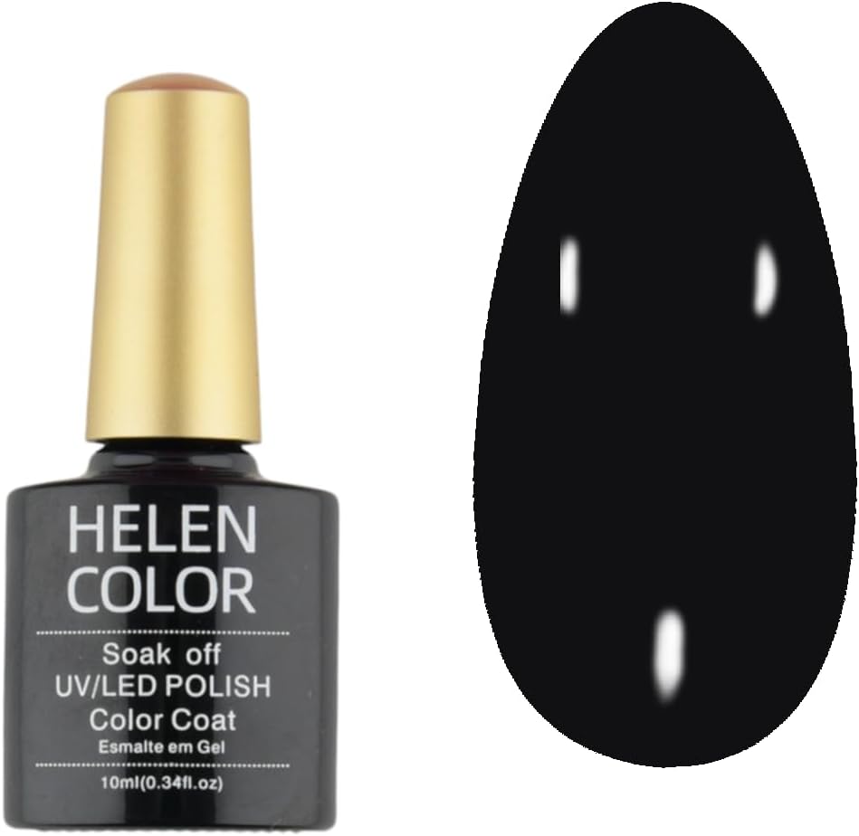 HELEN COLOR Kit 3 Esmaltes em Gel UV/LED 10ml Cada Frasco Secagem Rápida Alta Durabilidade Acabamento Brilhante (Básicos)