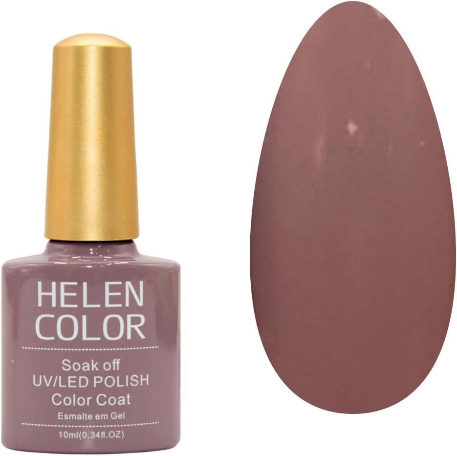 HELEN COLOR Kit 3 Esmaltes em Gel UV/LED 10ml Cada Frasco Secagem Rápida Alta Durabilidade Acabamento Brilhante (Básicos)